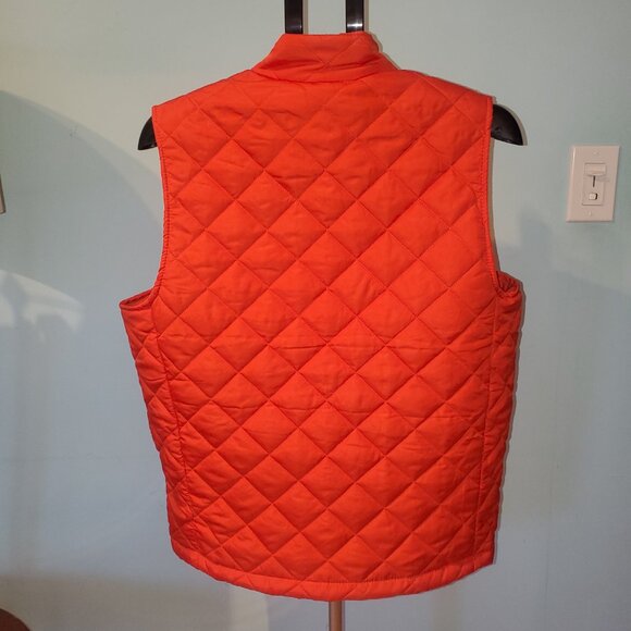 Small Orange Puffer Vest. Zipper, Pocket, Gorpcore, Halloween, Fall Winter DIY - Picture 7 of 12